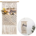 thumbnail image 3 of Cesta colgante de macramé bohemio, almacenamiento de cuerda de algodón decorativo y funcional para un almacenamiento elegante en su acogedora casa, organizador de pared con organizador de revistas, 3 of 8