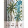 thumbnail image 5 of Tropical Plant Sheer Curtains 72 Inch Length 2 Panels Set, Summer Watercolor Boho Green Palm Trees Voile Window Treatment Rod Pocket Curtains Sheers Drapes for Bedroom/Living Room/Kitchen 52"x72"x2, 5 of 7