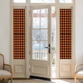 thumbnail image 2 of Black Orange Plaid Window Privacy Film, Farmhouse Buffalo Check Gingham Static Cling UV Sun Blocking Heat Control Window Tint Day and Night, Non-Adhesive One Way Windows Privacy Cover 17.7''x78.7'', 2 of 7