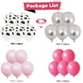 thumbnail image 2 of 50 Uds. Globos de vaca rosa, roja y rosa, globos con estampado de vaca, globo plateado metálico, globos de látex rosa claro rosa intenso, 2 of 5
