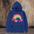 thumbnail image 6 of WQNVRNR Kids Valentine's Day Hoodie- Heart Long Sleeve Fleece-Lined Casual Sweatshirt with Pocket Blue Size 10, 6 of 6