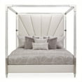 thumbnail image 2 of Michael Amini Penthouse Eastern King Canopy Bed - Frosted Linen, 2 of 14