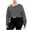 Dark Gray, variant on Womens Crop Sweatshirts Long Sleeve Cold Shoulder Pullover Loose Solid Color Workout Casual Strappy Tops (XL, Black)