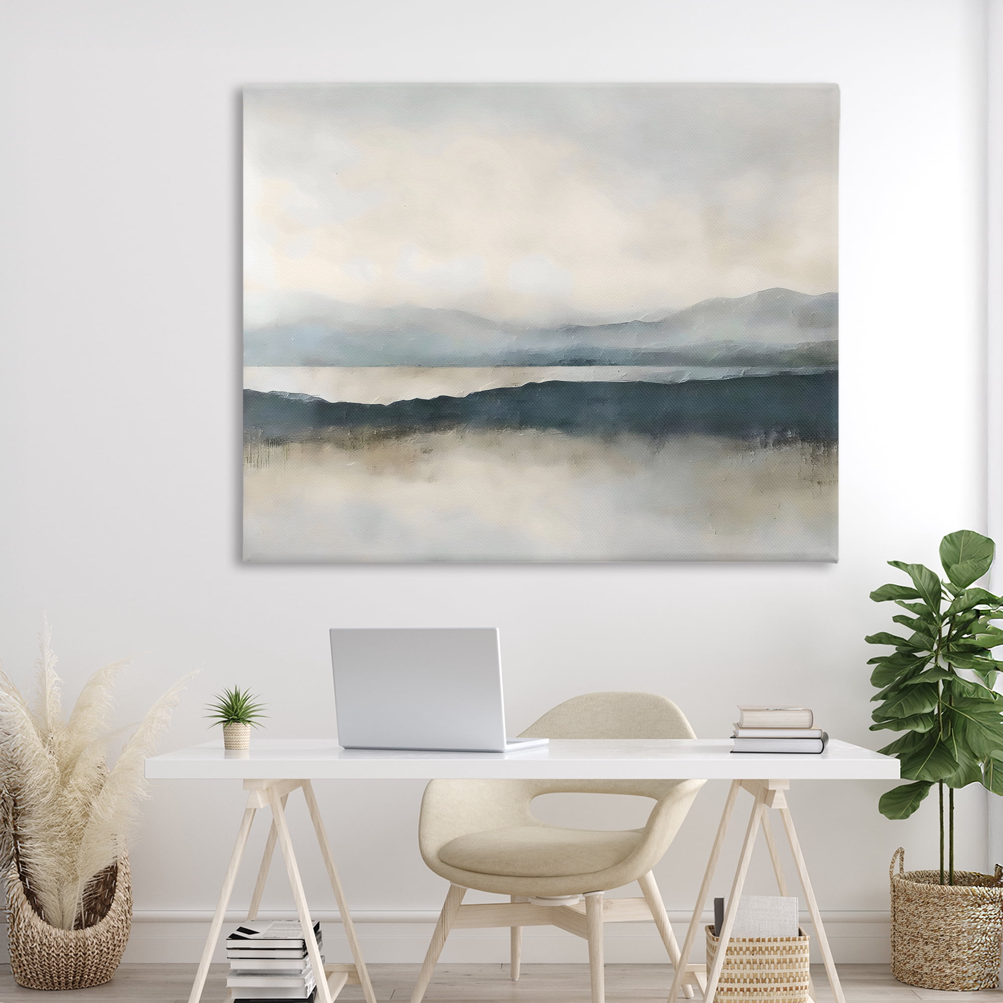 Stupell Industries Muted Horizon Mountainscape Canvas Wall Art, design by Riley B