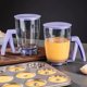thumbnail image 3 of Pancake Batter Dispenser Bottle, Squeeze Handle for Controlled Pour, Measurement Markings for Pancakes, Waffles, Brownies, Cup Cakes, Muffins & Crepes, Rinse-Wash Kitchen Tool, 3 of 7