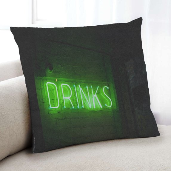 Ahgly Company Color Focus Green Indoor Throw Pillow, 18 inch by 18 inch