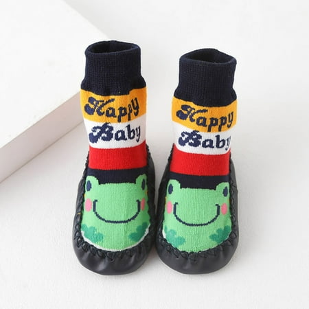 

TOWED22 Baby Sock Shoes Children Toddler Autumn And Winter Boys And Girls Floor Sports Shoes And Socks Shoes Flat Sole Non Slip