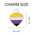 thumbnail image 2 of Nonbinary Flag Heart Retractable Charm Bracelets, 2 of 2
