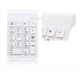 thumbnail image 3 of 18 Keys Wireless Numeric Keypad Bottom non-slip design Durable enough,White, 3 of 6