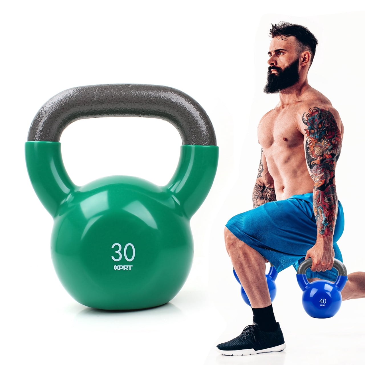 XPRT Fitness 40 lb Vinyl Kettlebell - Strength Training - Walmart.com