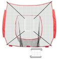 thumbnail image 1 of KFFKFF 7x7 ft Baseball Practceing Net, Softball Net, Easy-to-Assemble Training Net for Hitting, Batting, Catching & Pitching, Includes Strike Zone, Ideal Backstop Gear for Training, 1 of 9