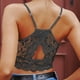 thumbnail image 4 of Top corto de encaje de color liso para mujer - Camisola con tirantes ajustables - Chaleco sexy informal, tejido de encaje - S-XXXL, 4 of 5