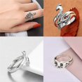thumbnail image 2 of 16 Pcs Silver Plated Frog Rings Set, Cute Animal Open Rings Pack, Vintage Goth Y2k Matching Rings, Cute, 2 of 3