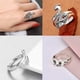 thumbnail image 3 of Juego de anillos abiertos vintage para hombre de 9 piezas, anillos góticos punk geniales con calavera de serpiente y rana, ajustables para hombres y mujeres, 3 of 3