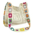 thumbnail image 2 of Bolso de crochet, bolso hueco, práctico, elegante, para mujer, bolso de hombro, para playa, verano Beige, 2 of 9
