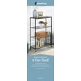 thumbnail image 3 of Whitmor Modern Industrial 4-Shelf Metal and Wooden Freestanding Shelves, Black, 3 of 6