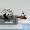 thumbnail image 2 of Dualoai Elegant Cat Ballerina Metal Wall Art Sculpture Black Cat Moon Decor with Ballet Dancer Ornament Figure for Cat Lover and Ballerina Girls Gift, 2 of 8