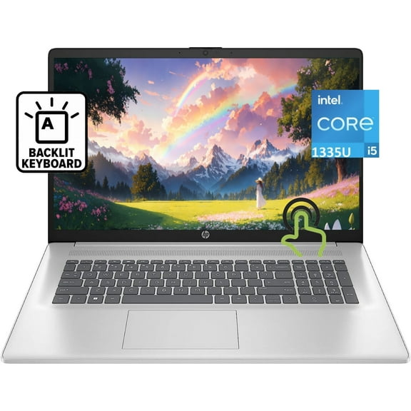 HP Essential 17.3" HD Touchscreen Laptop, Intel Core i5-1335U, 8GB RAM, 1TB SSD,Backlit Keyboard, Windows 11 Home
