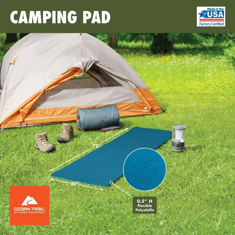 2 pack) Ozark Trail Closed Cell Foam Blue Camp Sleeping Pad
