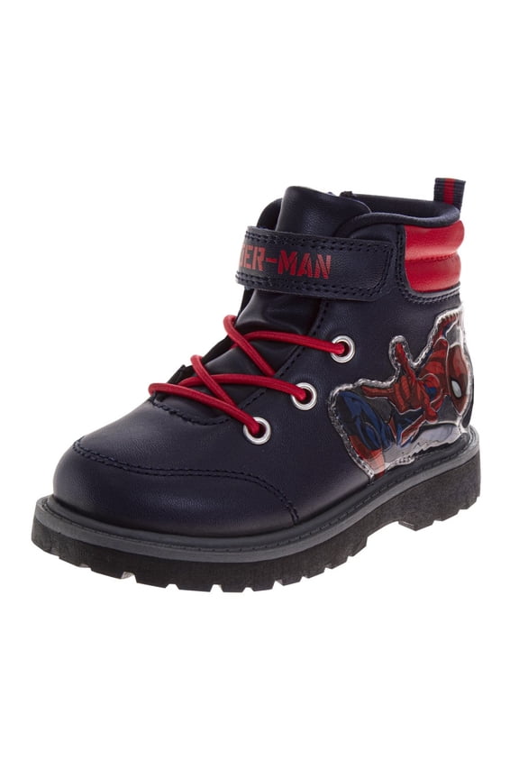 Marvel Spider, Man Boys Casual Boots. (Toddler Little Kids), Navy, Size: 8