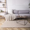 thumbnail image 2 of Phantoscope Deluxe Soft Faux Rabbit Fur Collection Decorative Home Decor Modern Area Rug, Beige, 2 of 4