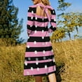 thumbnail image 5 of Pink And Black Polka Dot Stripes-1 Dress Summer Dresses Woman Street Style Big Size Casual Dress, 5 of 9