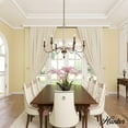 thumbnail image 3 of Hunter - Teren 6-light Distressed White, Large Chandelier, Dimmable, Formal Style, Candle Shaped, for Bedrooms, Dining, Living Rooms - 19280, 3 of 8