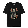 thumbnail image 7 of Skull Black Cat Men's T Shirts Vintage Abstract T-Shirt for Men Crew Neck Tees Cotton Tops, Black, S, 7 of 7