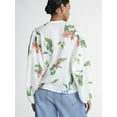 thumbnail image 3 of Scoop Women’s Crinkle Gauze Shirt with Blouson Sleeves, Sizes XS-XXL, 3 of 4