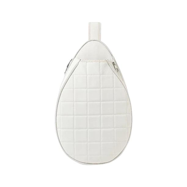 Bolsa de tenis, bolsa cruzada de tenis con correa ajustable, ligera y portátil. Blanco