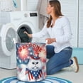 thumbnail image 4 of Persian Patriotic Welcome for 4Th of July Independence Day Foldable Laundry Basket Cat Lover Kitten Owner Gifts Organizer Storage with Handles - 00010, 4 of 5