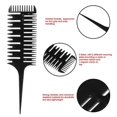thumbnail image 1 of Hair Dyeing Comb 3-Way Sectioning Highlight Comb Professional Weave Weaving Comb Hair Dye Styling Tool For Salon Use, 1 of 4