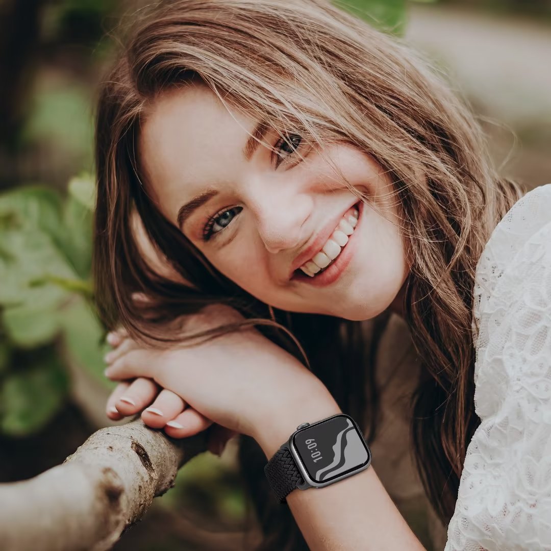 Recoppa Braided Solo Loop Apple Watch Band, Starlight photo 8