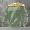 thumbnail image 2 of Chemises pour Hommes à Manches Longues pour Hommes Imprimées Ethniques à Col Rond Chemise à Manches Longues 100 % Polyester, 2 of 4
