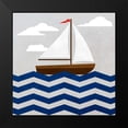 thumbnail image 2 of SD Graphics Studio 15x15 Black Modern Framed Museum Art Print Titled - Chevron Sailing I, 2 of 5