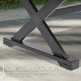 thumbnail image 4 of Ulax Furniture  Outdoor Rectangular Coffee Table With Aluminum Tabletop, Gray, 4 of 6