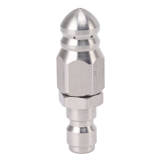 Boquilla de chorro de alcantarillado de 56MM, 5000PSI, 1 boquilla de chorro de alcantarillado frontal y 6 trasera de acero inoxidable para desatascar tuberías, eliminador de obstrucciones de inodoro