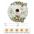thumbnail image 6 of 15 Inch Round Placemats Set of 4, Merry Christmas Non Slip Heat Insulation PP Table Mats, Xmas Winter Pine Needles Berries Wood Washable Place Mats for Kitchen Dining Party Table Decor, 6 of 7