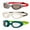 Red/Green/White, variant on Dolfino Adult Racer Tinted Swim Goggles, Multi-Color, Unisex (3 Pack)