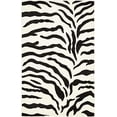 thumbnail image 1 of Unique Loom 3137184 Zebra Animal Print Area Rug, 3 Feet 3 Inch x 5 Feet 3 Inch, Ivory/Black, 1 of 5