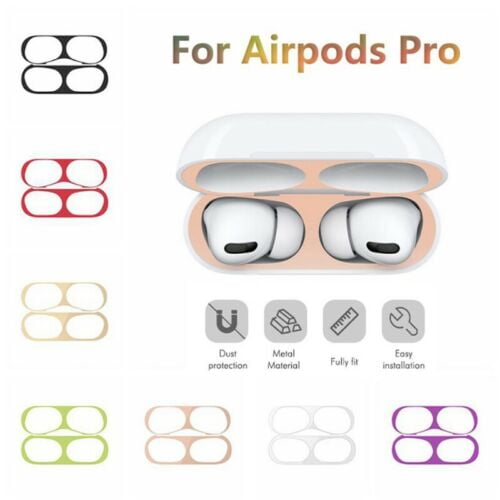 Premium Metal Dust Guard Protective Case Dustproof Stickers For Apple Airpods