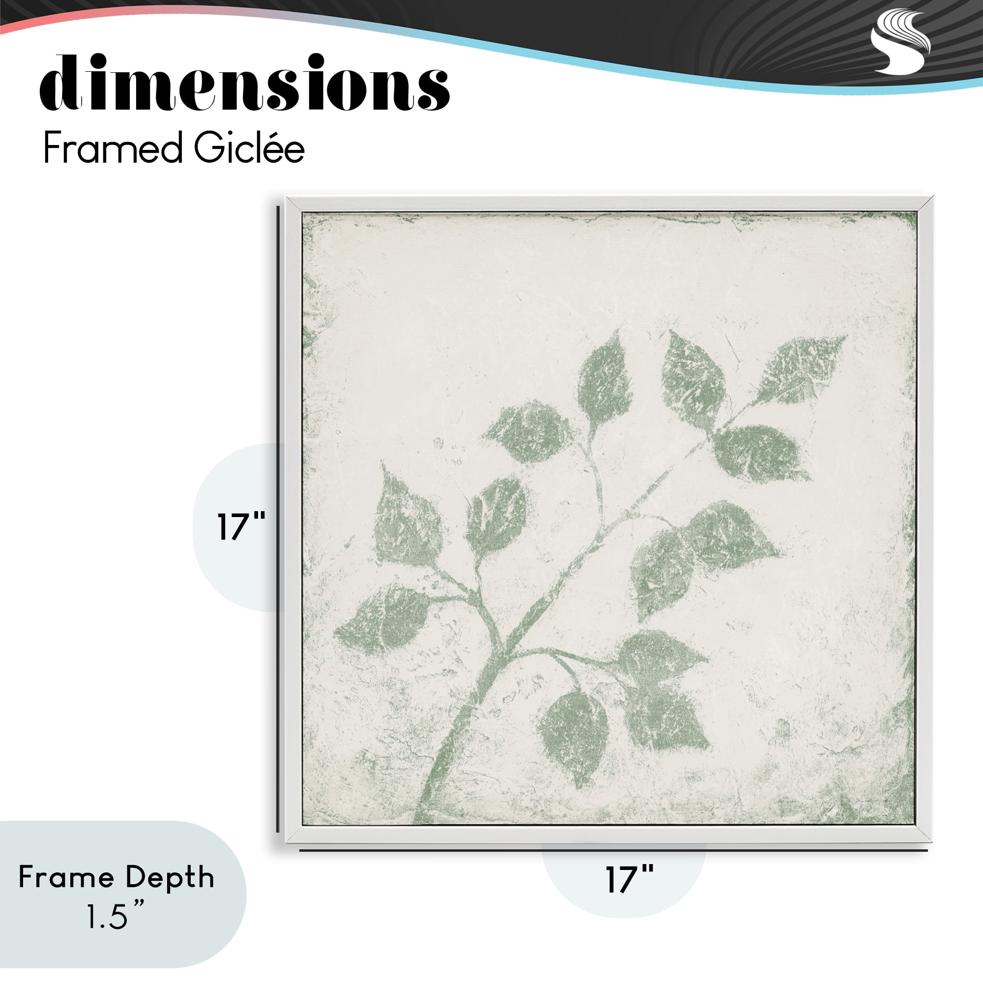 Stupell Industries November Leaves Tree Branches White Framed Giclee Art, design by Michael Marcon