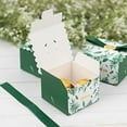thumbnail image 3 of 25 Green Monstera Leaf Print Favor Gift Boxes Satin Ribbon Bow Party Decorations, 3 of 6