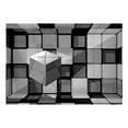 thumbnail image 3 of Tiptophomedecor 3D Illusion Wallpaper Wall Mural - Rubik's Cube In Gray, 3 of 4