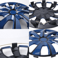 thumbnail image 6 of 13" Black & Blue Hubcaps/Wheel Covers for Most Cars,Set of 4 Snap on Car Truck SUV Hub Cap,ABS+PC Material, 6 of 8