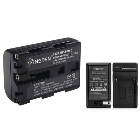 Np Fm30 Camcorder (Insten Battery + Charger for Sony NP-FM50 NP-FM30 DSC-S30 DSC-S85 DSC-F707 F717 (2-in-1 Accessory)