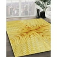 thumbnail image 2 of Ahgly Company Indoor Round Patterned Bold Yellow Area Rugs, 8' Round, 2 of 6