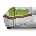 thumbnail image 3 of Caterpillar Soft Flannel Fleece Blanket, Green Bug with a Cap Walking on a Branch Baby Animal Illustration, Cozy Plush for Indoor and Outdoor Use, 60" x 80", Apple Green Brown Orange, by Ambesonne, 3 of 6