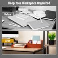 thumbnail image 5 of Mind Reader PU Leather Desk Organizer and Letter Tray Set, Stackable Paper Tray, Pen Cup and Card Holder, Brown, 5 of 7