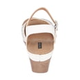 thumbnail image 4 of GC Shoes Women's Memory Foam Ankle Strap Summer Wedge Sandals, Comfort Platform Heels with Arch Support, Helen/White/9, 4 of 6